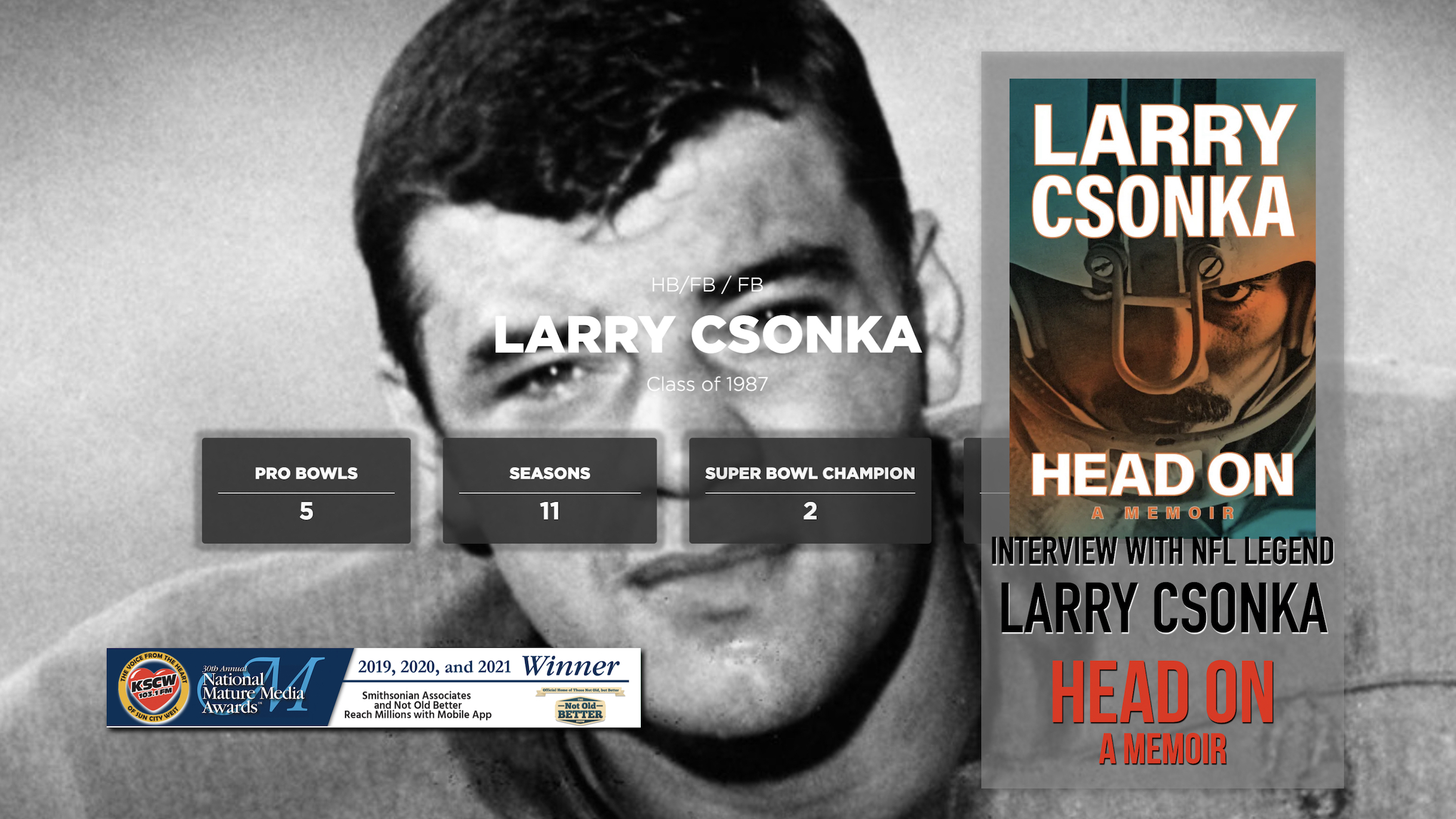 The Life, Grit and NFL’s Undefeated  Larry Csonka – MEMOIR: Head On